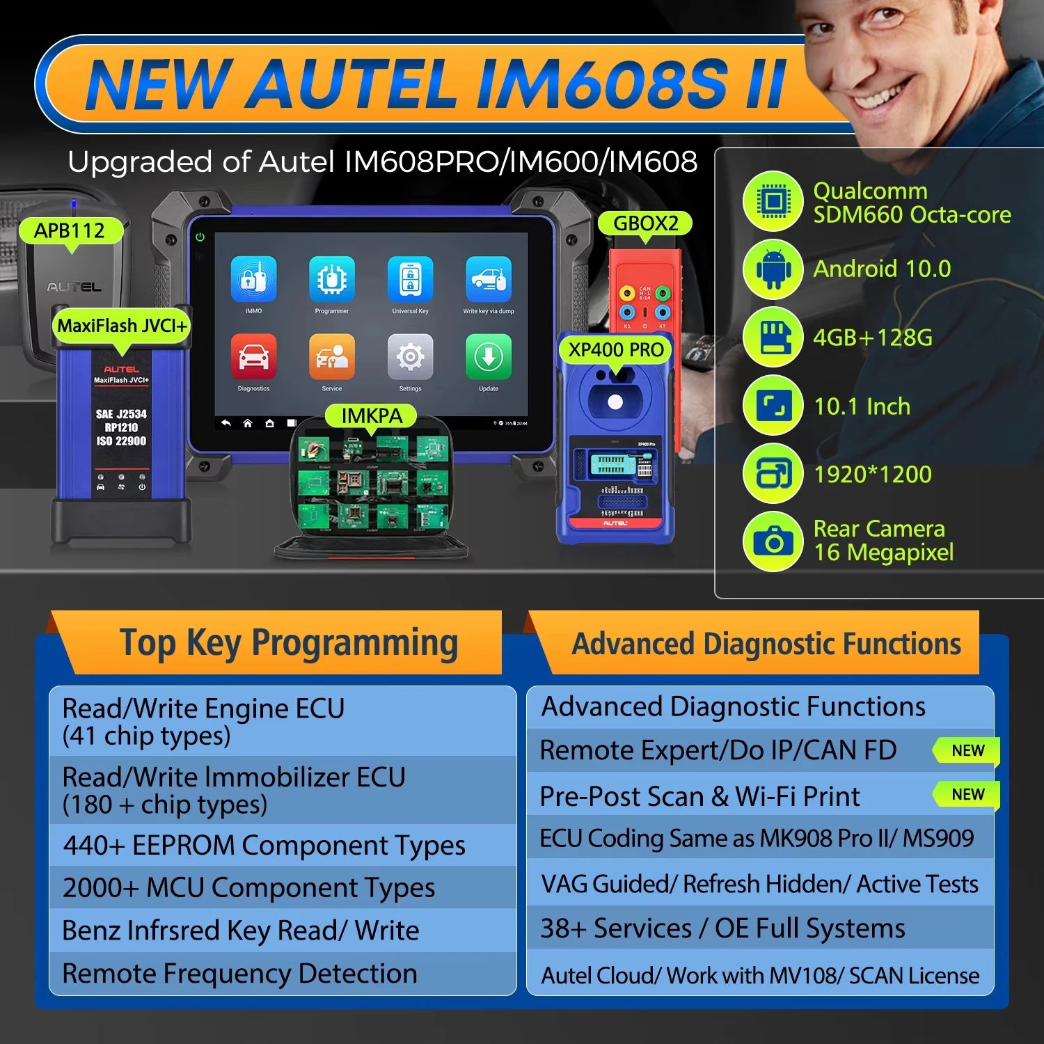 Autel MaxiIM IM608 II Pro Key Programmer and Immobilizer Tool