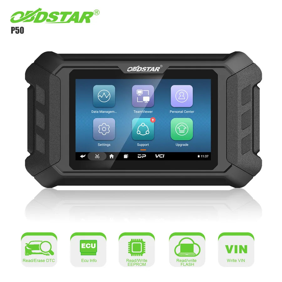 OBDSTAR P50 Airbag Reset Tool Covers 91 Brands and 12200+ ECU Part No. by OBD/Bench Support Battery Reset/ SAS Reset Blackbox Automotive Diagnostics