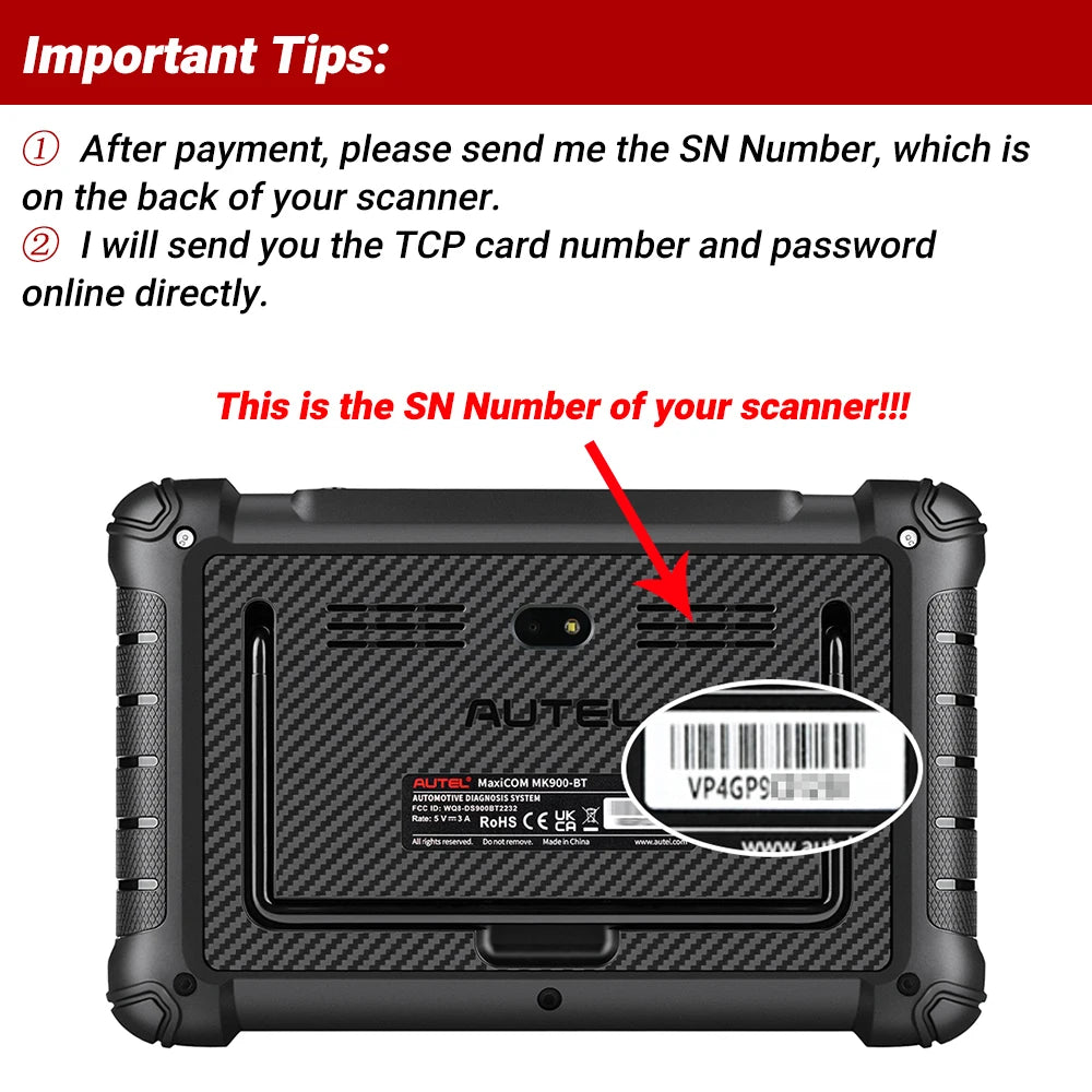 Autel MaxiCOM MK900BT S Software Update Service
