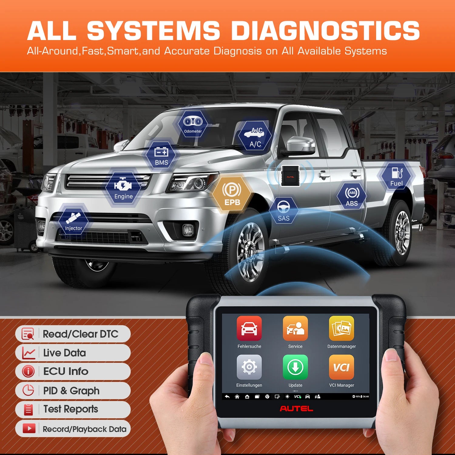 Autel MK808BT PRO Bidirectional Diagnostic Scanner