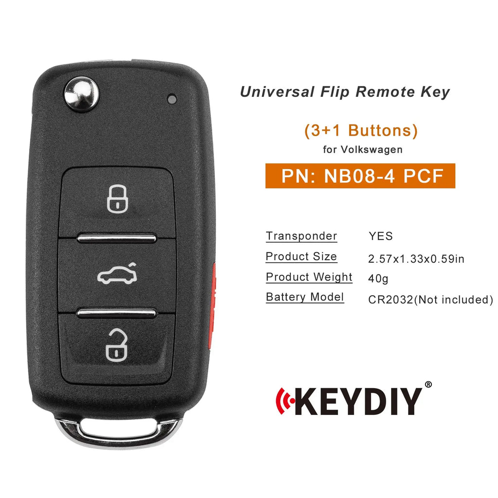 KEYDIY KD NB08-4 Remote Key — Volkswagen — image 6