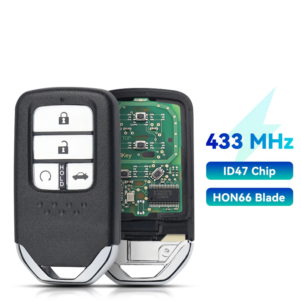 KEYYOU KR5V2X For Honda Accord Piot CR-V Civic 2016 2017 2018 2019 2020 433MHz ID47 Chip 2/3/4/5/6/7 Button Smart Remote Key Fob Blackbox Automotive Diagnostics