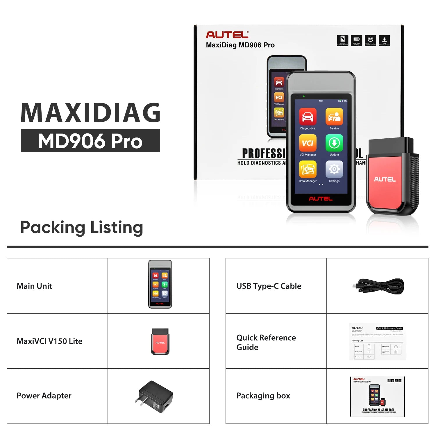 Autel MaxiDiag MD906 PRO Automotive Diagnostic Scanner