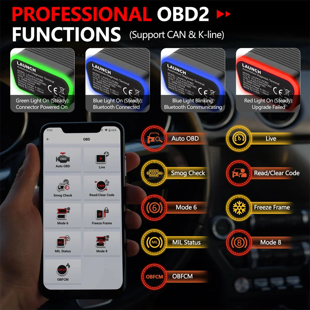 2026 LAUNCH AIOBD (NueraDiag) Automotive Diagnosis Terminal Global Version Blackbox Automotive Diagnostics