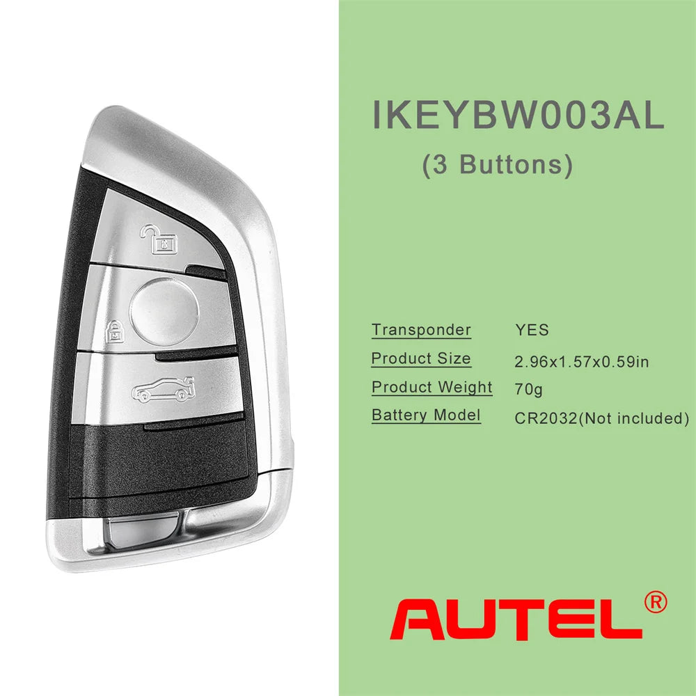 1PCS Autel IKEYBW003AL for BMW 3 Buttons Smart Universal Key Blackbox Automotive Diagnostics