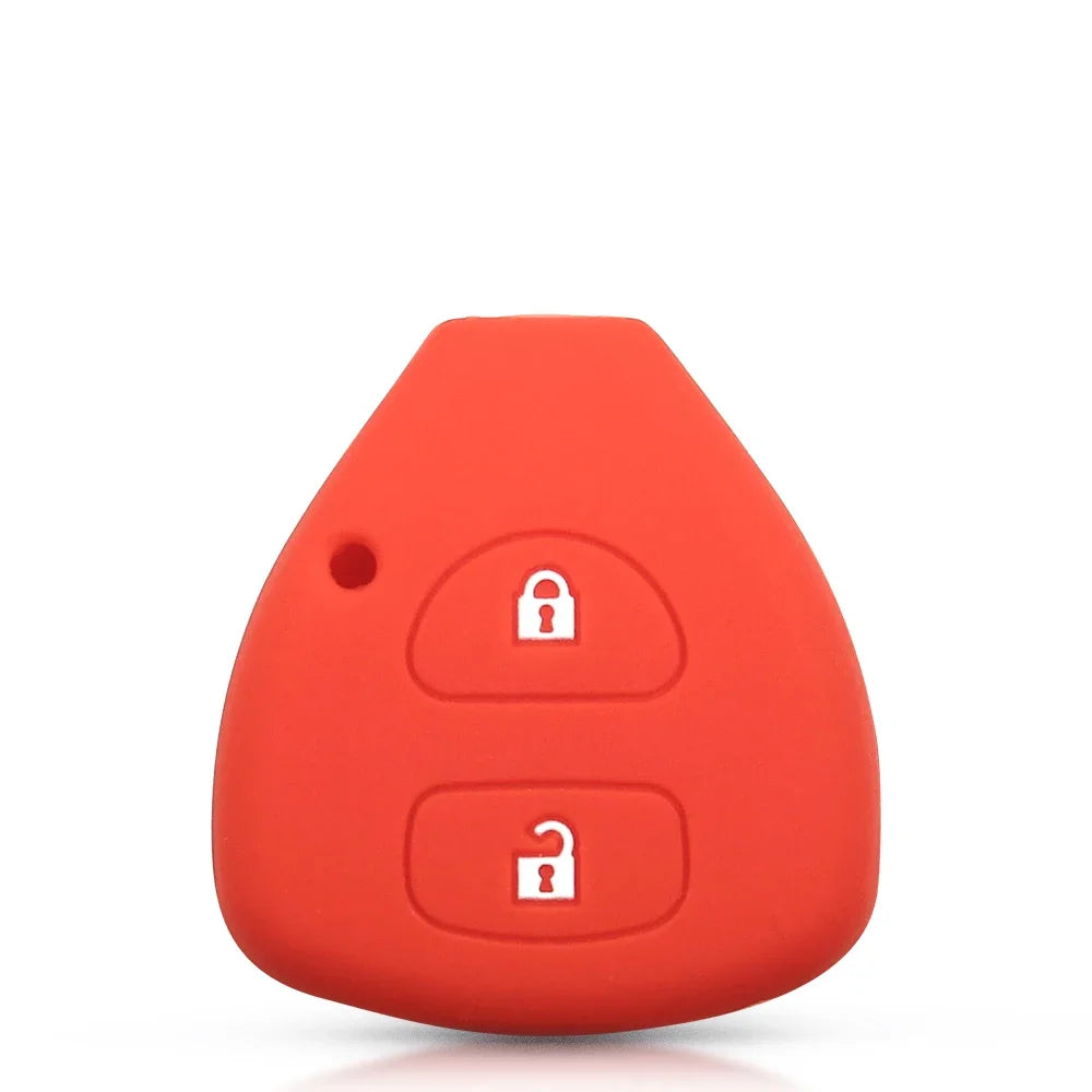 KEYYOU Silicone Car Key Case Cover For Toyota Auris HiLux Corolla Fortuner Prado Verso Camry Yaris Vitz Vios Ractis 2/3/4 Button Blackbox Automotive Diagnostics