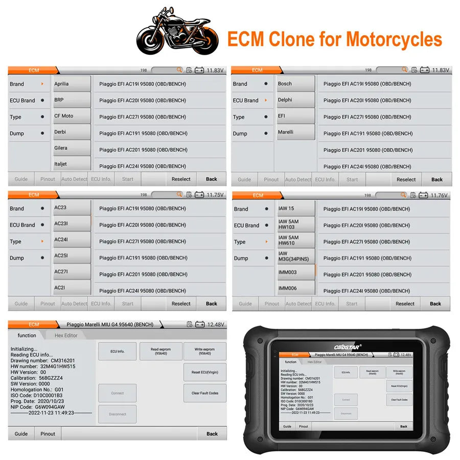 2026 Full Version OBDSTAR DC706 ECU Tool for Car and Motorcycle with ECM+TCM+BODY ECU Clone by OBD or BENCH Blackbox Automotive Diagnostics