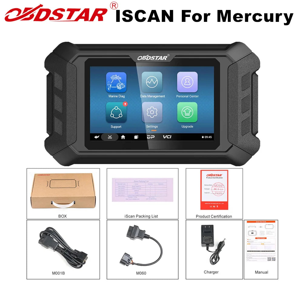 OBDSTAR ISCAN For Mercury (Marine) Intelligent Marine Diagnostic Equipment Code Reading, Code Clearing, Data Flow, Action Test Blackbox Automotive Diagnostics