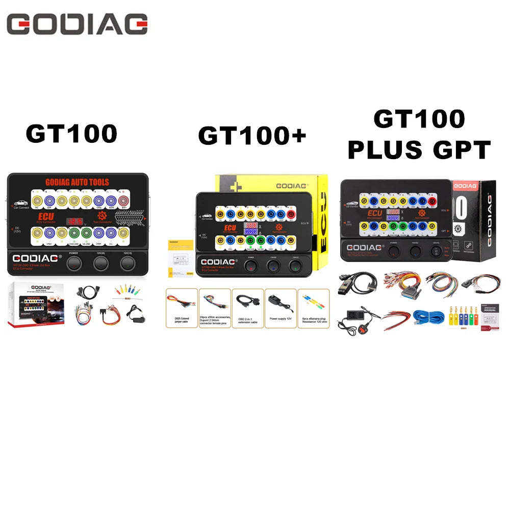 GODIAG GT100 PLUS GPT ENET DOIP 24V-12V AUTO TOOLS OBD II Break Out Box ECU Connector Can Choose GT100 or GT100+ Blackbox Automotive Diagnostics