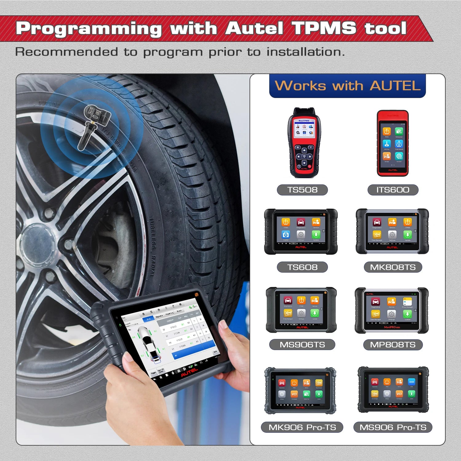 2026 Newest Autel TPMS Sensor 2in1 MX-Sensor Tire Repair Tools TPMS Sensor Programing W/ TS501 TS508 AUTEL 433 MHZ 315MHZ EU US Blackbox Automotive Diagnostics