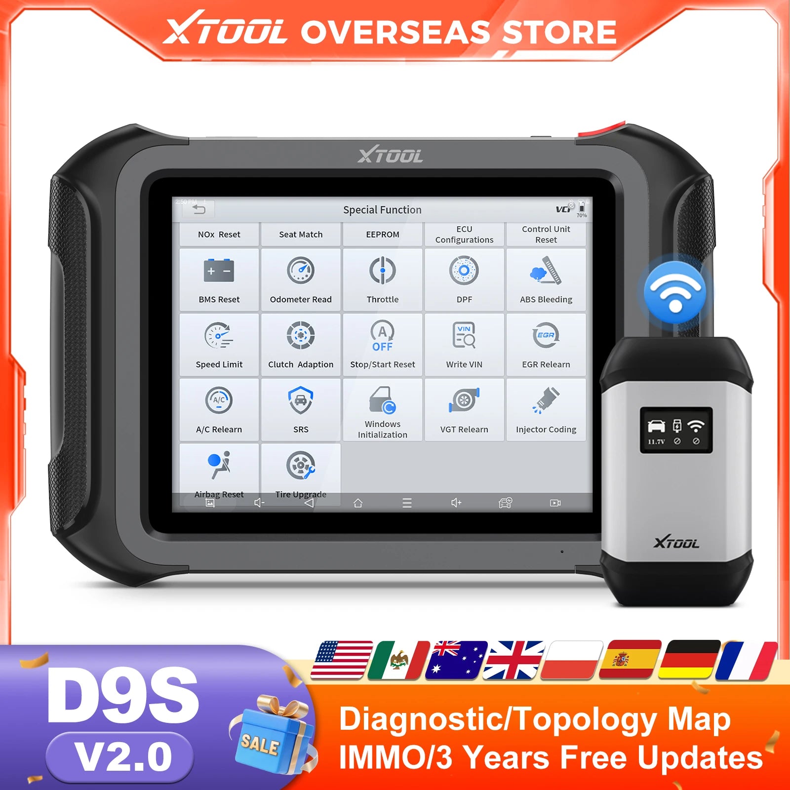 Xtool D9S BT Automotive Diagnostic Scanner