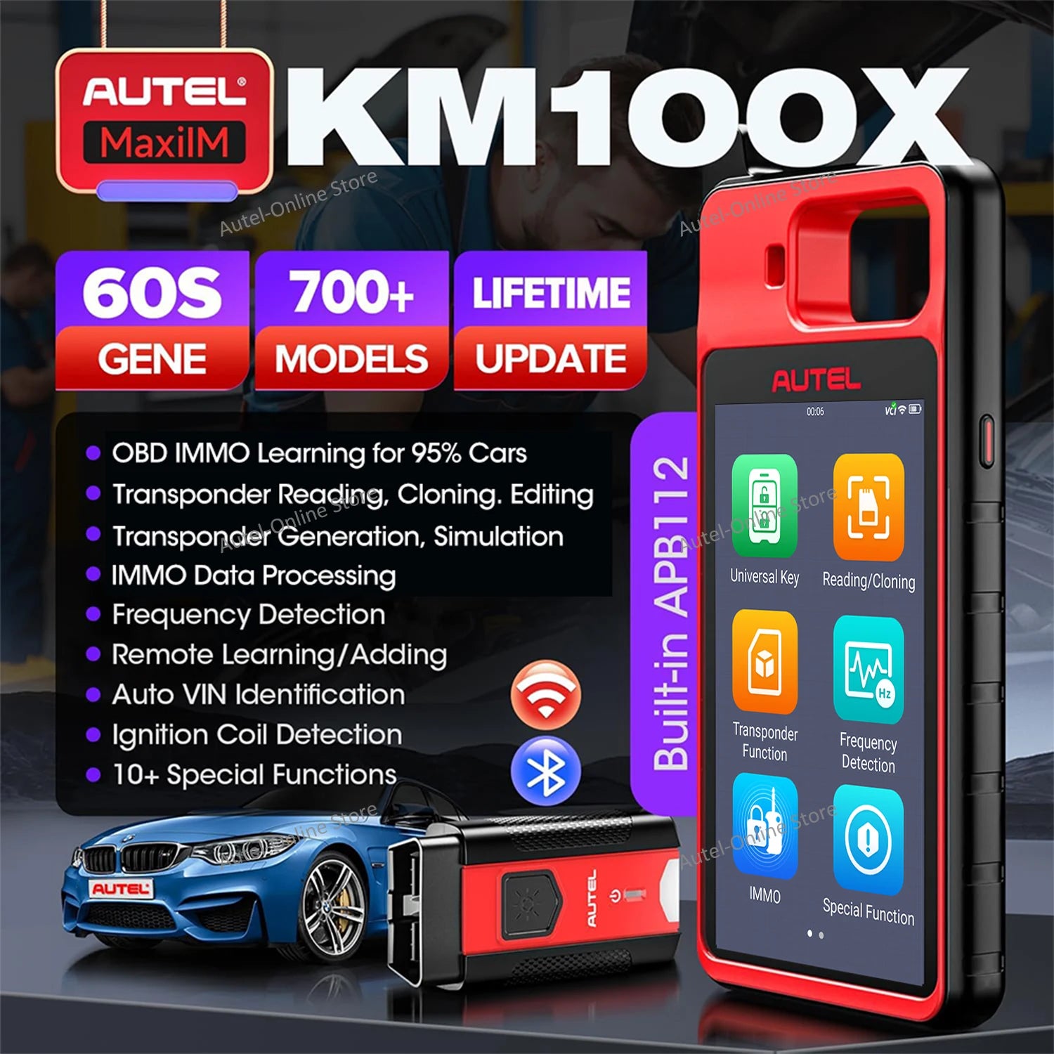 Autel MaxiIM KM100 Key Programmer and Immobilizer Tool