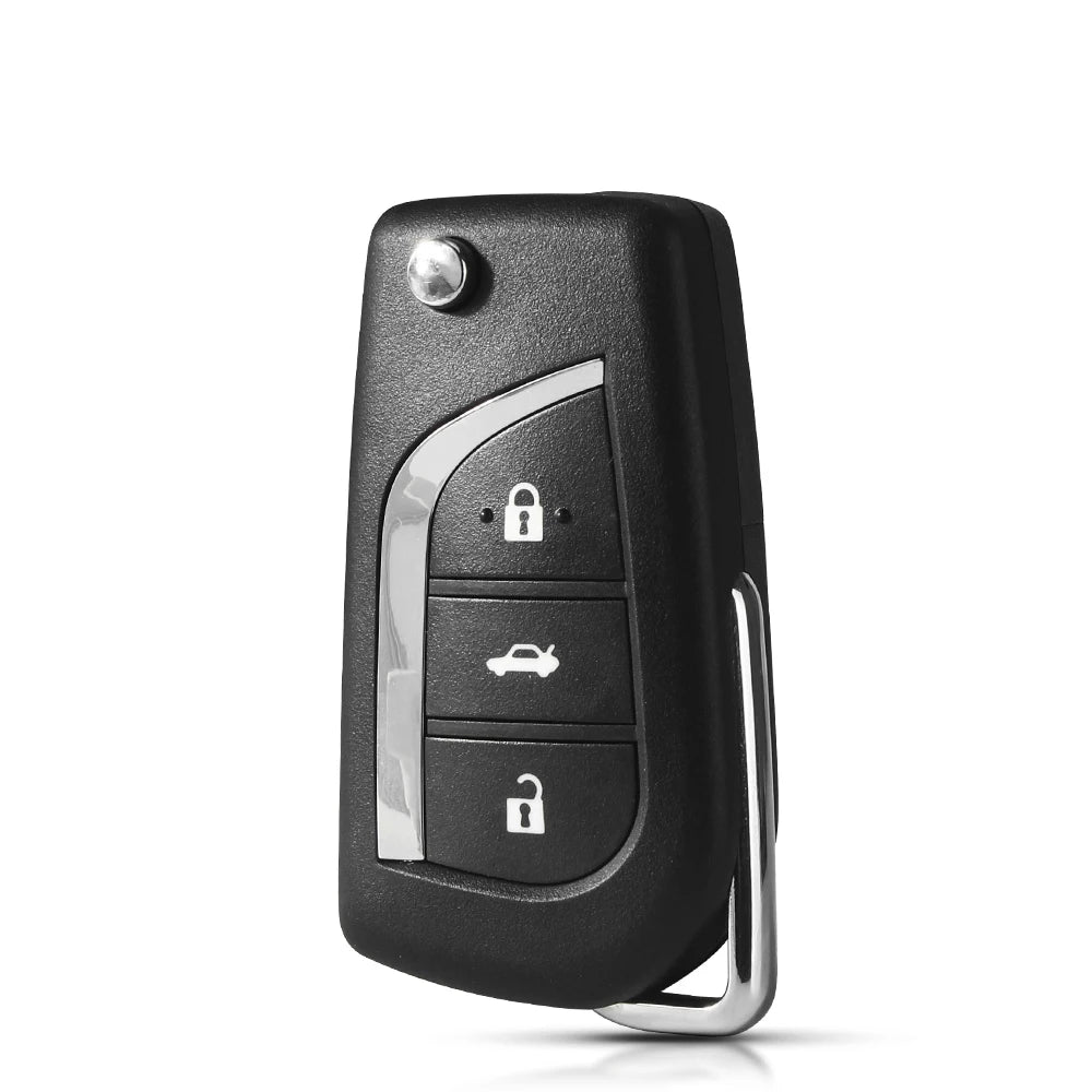KEYYOU Flip Folding Remote Key Shell for Toyota Levin Camry Reiz Highlander Corolla Key Case Toy43 2 3 Buttons Blackbox Automotive Diagnostics