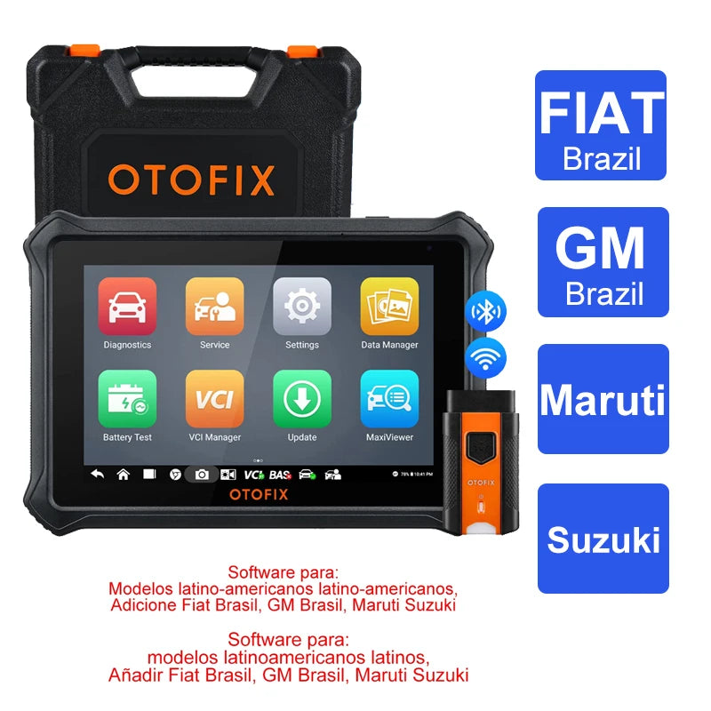 OTOFIX D1 LITE OBD2 Scanner Car Diagnostic Tool Bluetooth Wireless Bi-Directional Control OBD Automotive Scan Tool Active Test Blackbox Automotive Diagnostics