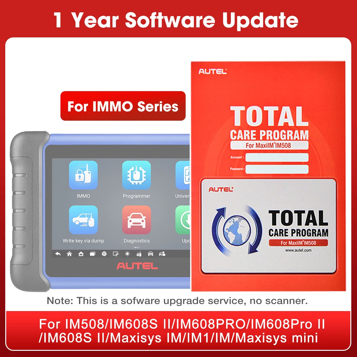 Autel IM508 Software Update Service