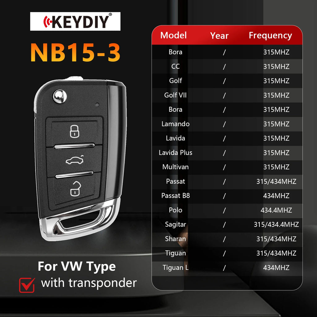 KEYDIY KD NB15-3 Remote Key — Volkswagen — image 6
