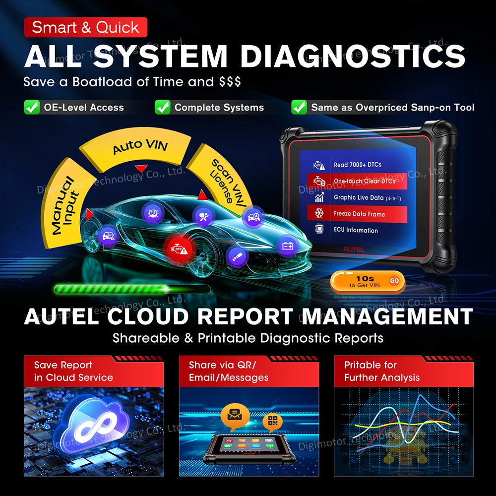 Autel MaxiCOM MK900BT Scanner MK900 BT Diagnostic Tool Bidirectional Scanner with CAN FD/DoIP, Upgraded of MK808BT MK808S MK900 Blackbox Automotive Diagnostics