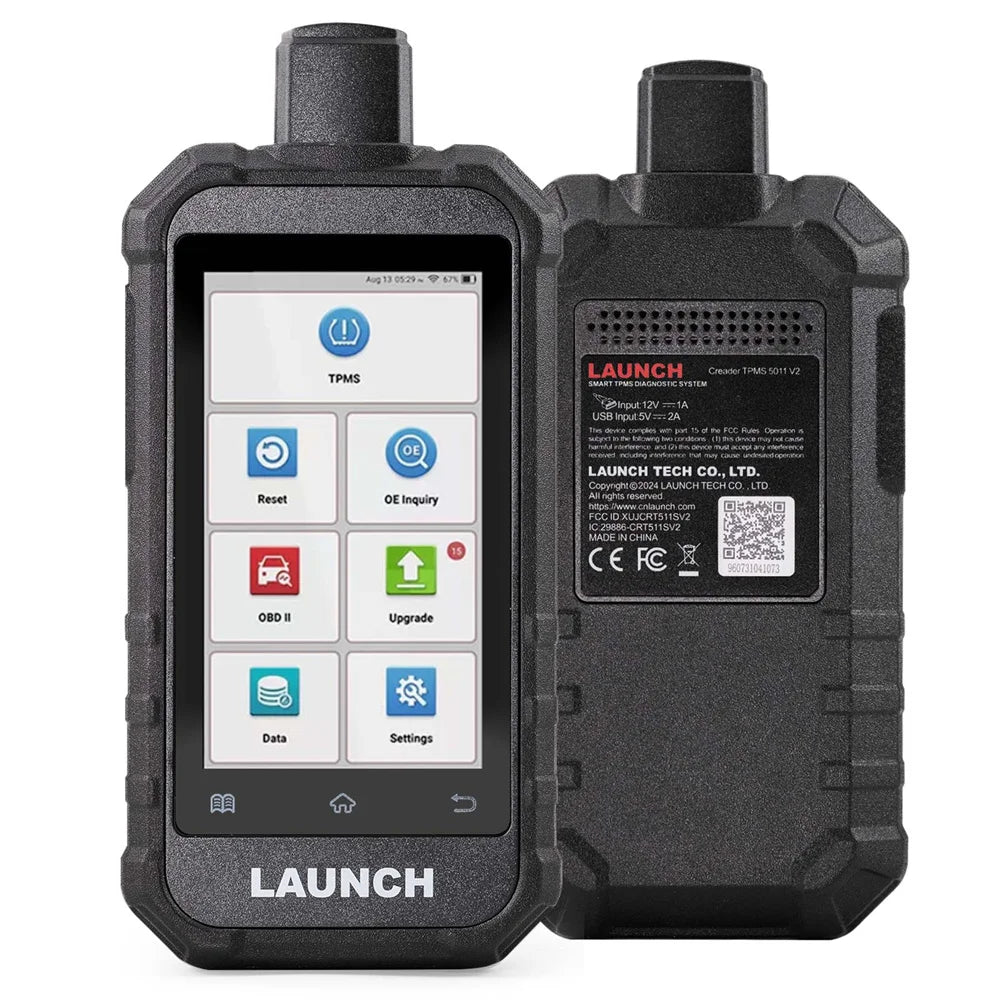 LAUNCH Creader TPMS 5011 V2 TPMS Activation Diagnostic Tool WIFI Upgrade 12 Reset Functions Activate 315/433MHZ & 2.4Ghz Blackbox Automotive Diagnostics