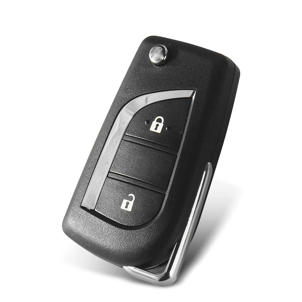 KEYYOU Flip Folding Remote Key Shell for Toyota Levin Camry Reiz Highlander Corolla Key Case Toy43 2 3 Buttons Blackbox Automotive Diagnostics