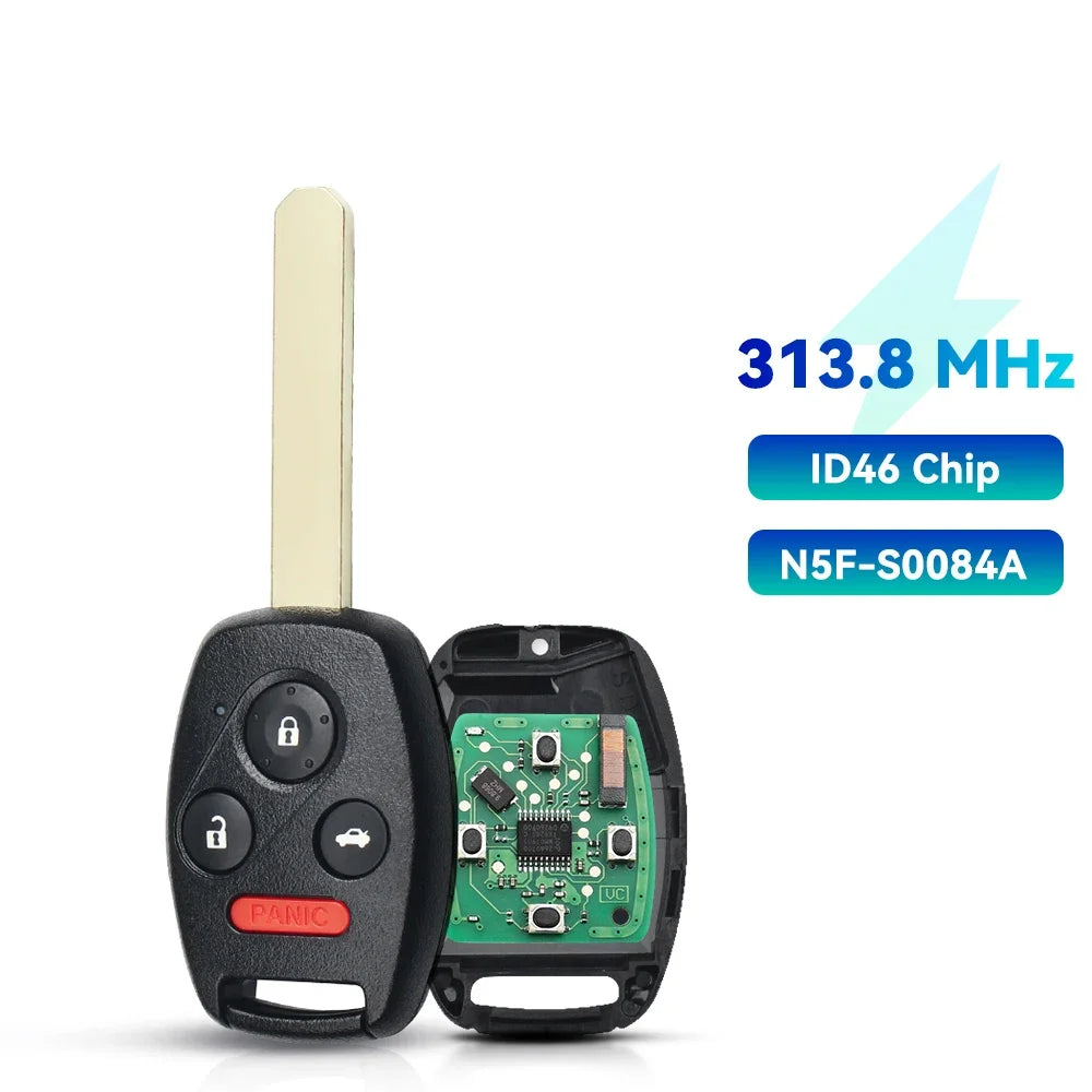 KEYYOU 2/3 Button Remote Key N5F-S0084 ID46 Chip Fob For Honda Accord Element Pilot CR-V HR-V Fit City Jazz Odyssey 313.8/433MHz Blackbox Automotive Diagnostics
