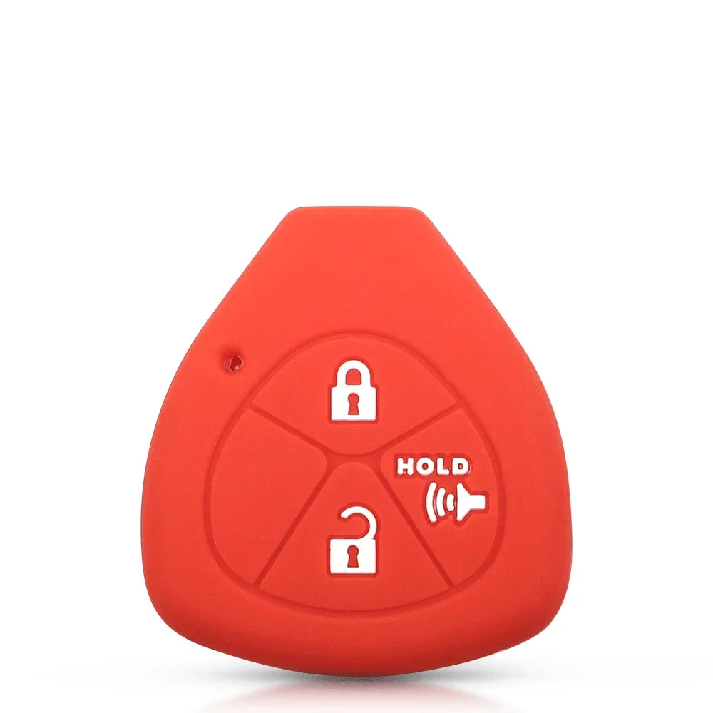 KEYYOU Silicone Car Key Case Cover For Toyota Auris HiLux Corolla Fortuner Prado Verso Camry Yaris Vitz Vios Ractis 2/3/4 Button Blackbox Automotive Diagnostics