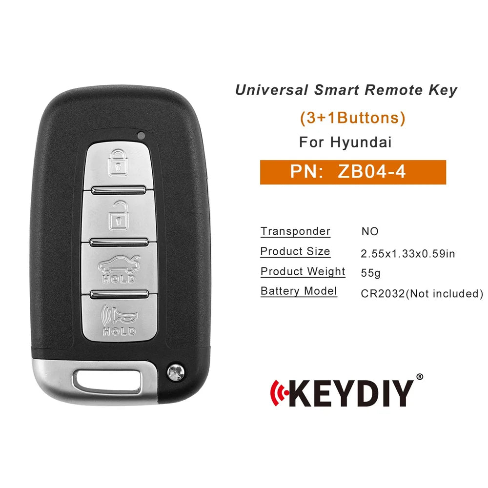 KEYDIY KD ZB04-4 Remote Key — Hyundai — image 6
