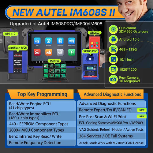 Autel MaxiIM IM608S II Key Programmer and Immobilizer Tool