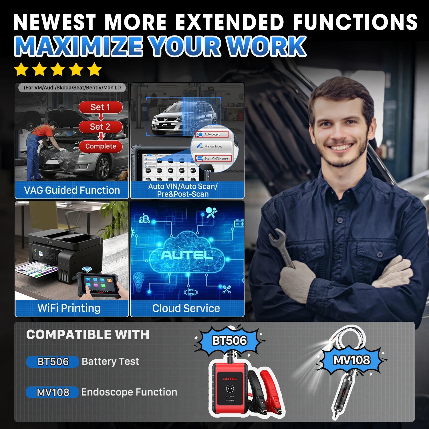 Autel MaxiCOM MK906S PRO Bidirectional Diagnostic Scanner