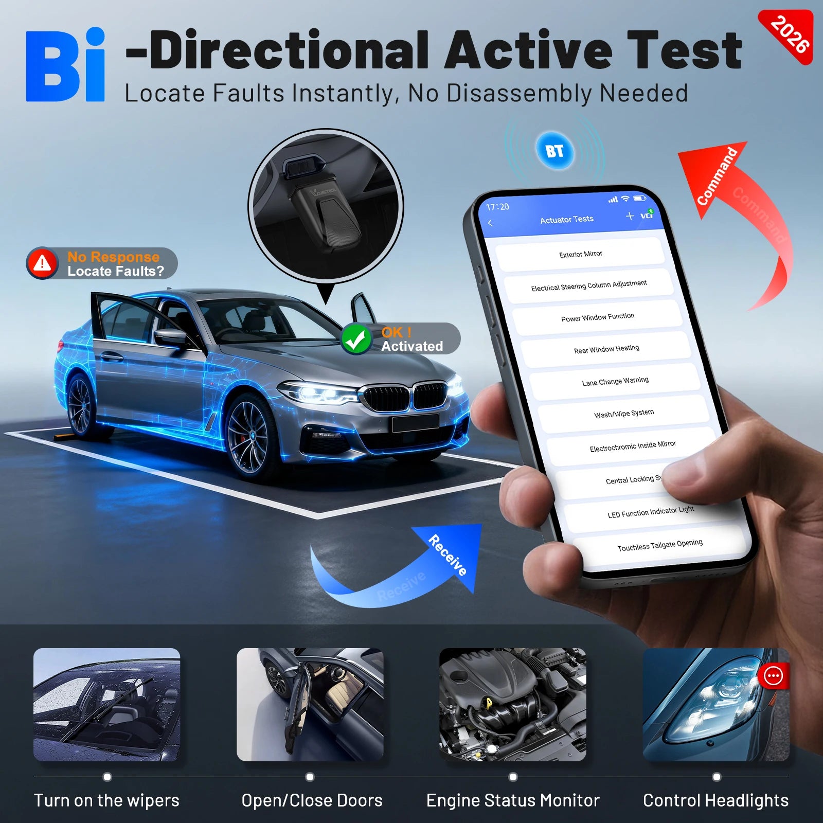 VDIAGTOOL D501 All System Diagnostic OBD2 Auto Scanner J2534 Programmer for Buick/Chevrolet  with 28+ Reset Code Reader Lifetime Free Updates Blackbox Automotive Diagnostics