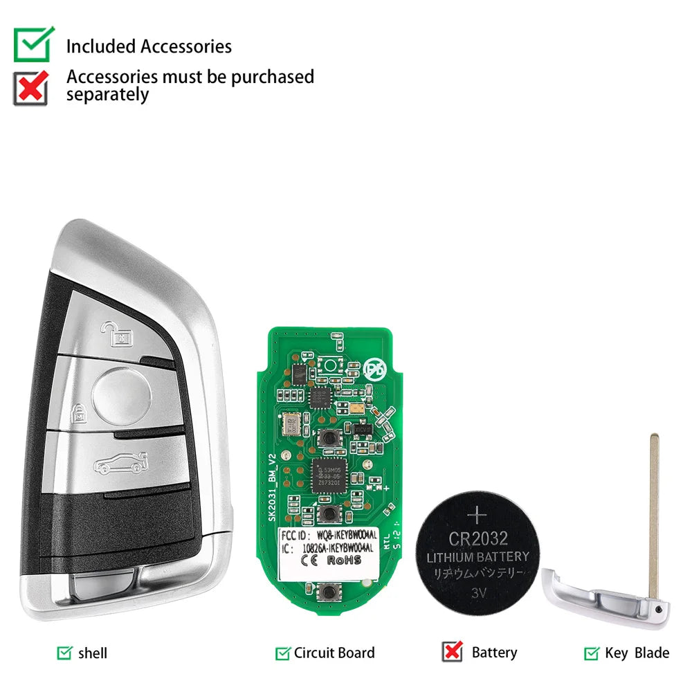 1PCS Autel IKEYBW003AL for BMW 3 Buttons Smart Universal Key Blackbox Automotive Diagnostics