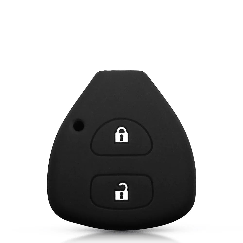 KEYYOU Silicone Car Key Case Cover For Toyota Auris HiLux Corolla Fortuner Prado Verso Camry Yaris Vitz Vios Ractis 2/3/4 Button Blackbox Automotive Diagnostics