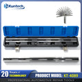 630mm Professional Cylinder Head Straightedge,Engine Block Surface Flatness Gauge Ruler ±0.03mm High Precision Carbon Steel with 0.02-1.0mm Feeler Gauge Set for Cylinder Plane Detection Flywheel Deformation Inspection Automo Blackbox Automotive Diagnostics
