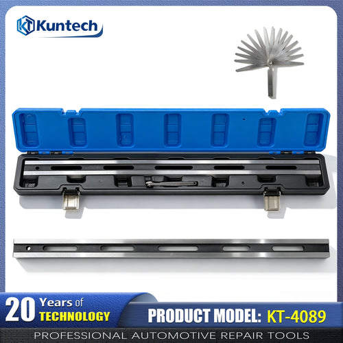 630mm Professional Cylinder Head Straightedge,Engine Block Surface Flatness Gauge Ruler ±0.03mm High Precision Carbon Steel with 0.02-1.0mm Feeler Gauge Set for Cylinder Plane Detection Flywheel Deformation Inspection Automo Blackbox Automotive Diagnostics