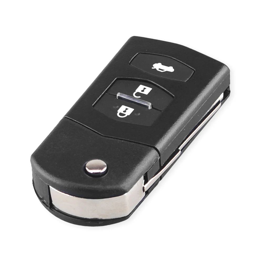 KEYYOU Folding Car Key Shell For MAZDA 2 3 5 6 RX8 MX5 Flip Remote Key Black Fob Case Cover 3 Buttons Key Car-Styling Blackbox Automotive Diagnostics