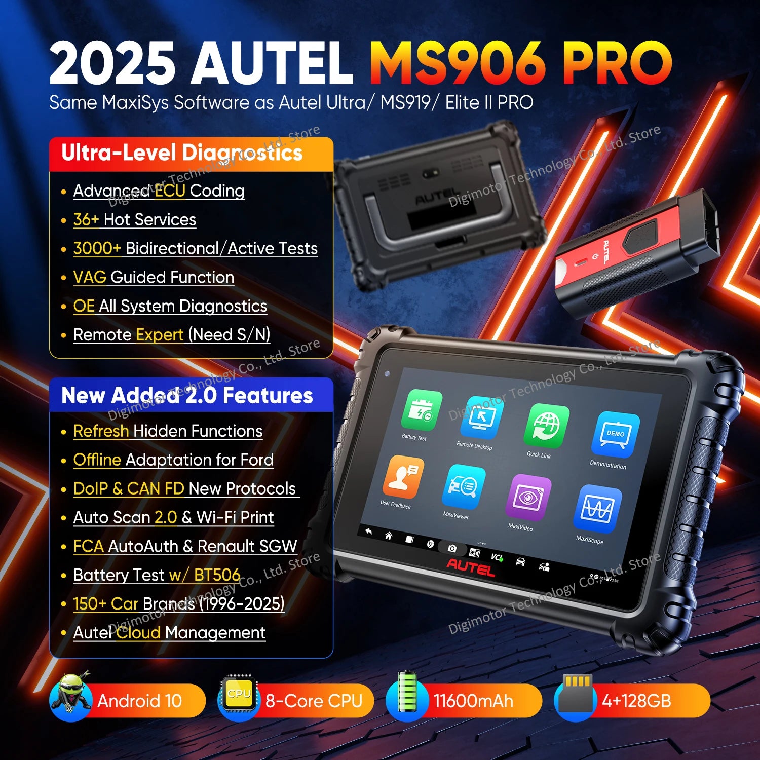 Autel MS906PRO MS906 Pro Automotive Diagnostic Scanner — image 3