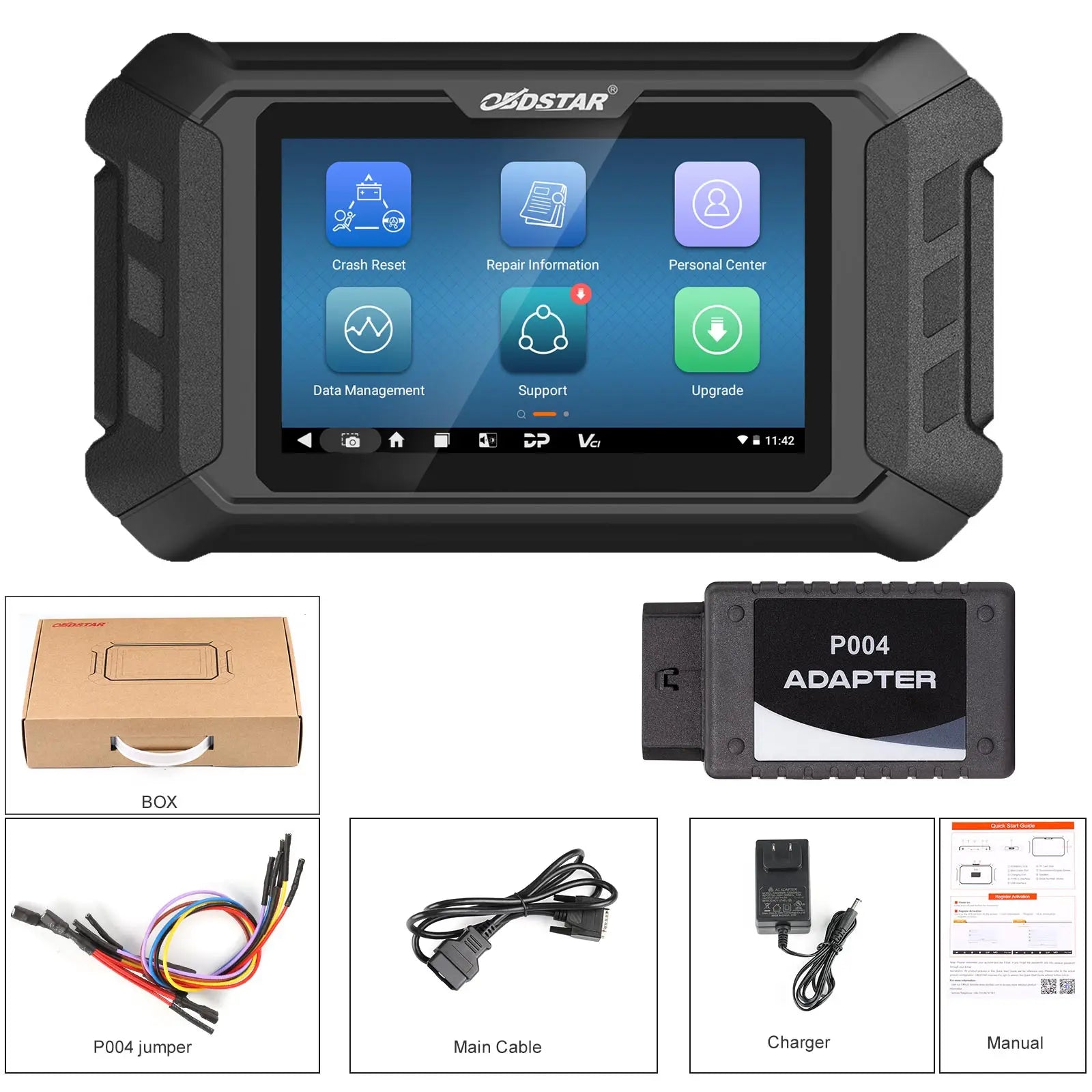 OBDSTAR P50 Airbag Reset Tool Covers 91 Brands and 12200+ ECU Part No. by OBD/Bench Support Battery Reset/ SAS Reset Blackbox Automotive Diagnostics