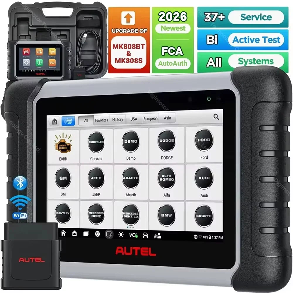 Autel MaxiCOM MK808BT Pro Automotivo Diagnostic Scan Tool Bluetooth OBD2 Scanner Car Code Reader 3000+ Tests, PK MK808KBT MK808S Blackbox Automotive Diagnostics