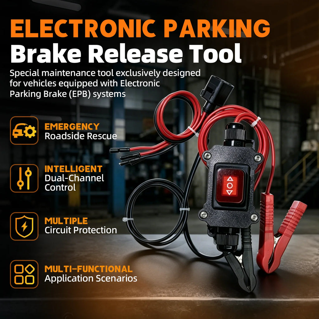 Universal 12VCar EPB Caliper Motor Release Tool, Electronic Parking Brake Motor Reset Device, One Click EPB Caliper Motor Release Tool No Computer Needed for Emergency Brake Service Auto Repair Garage Mechanic Use Blackbox Automotive Diagnostics