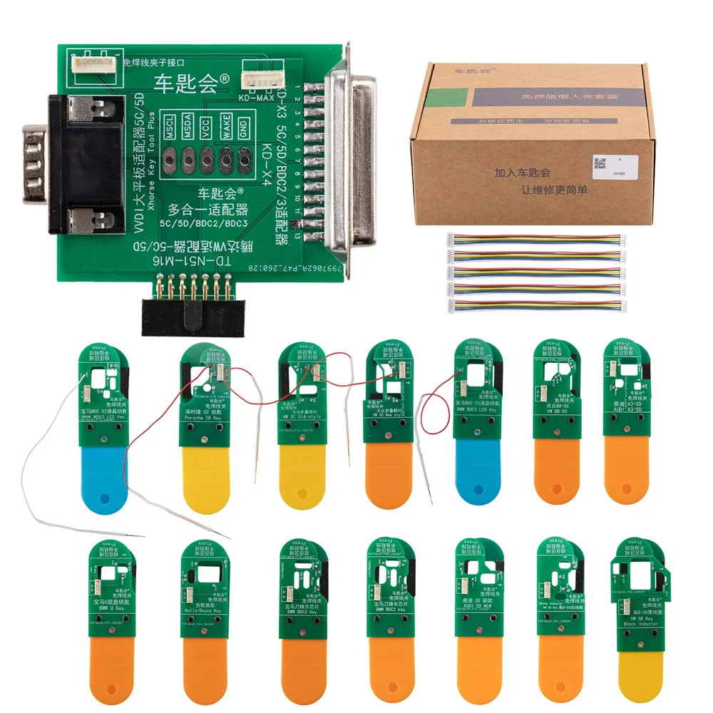 OEM BDC2 BDC3 14-in-1 Adapter Kit for VAG 5C/ 5D/for Porsche/for AUDI A3/for BMW Encrypted Key Programming & Matching Blackbox Automotive Diagnostics