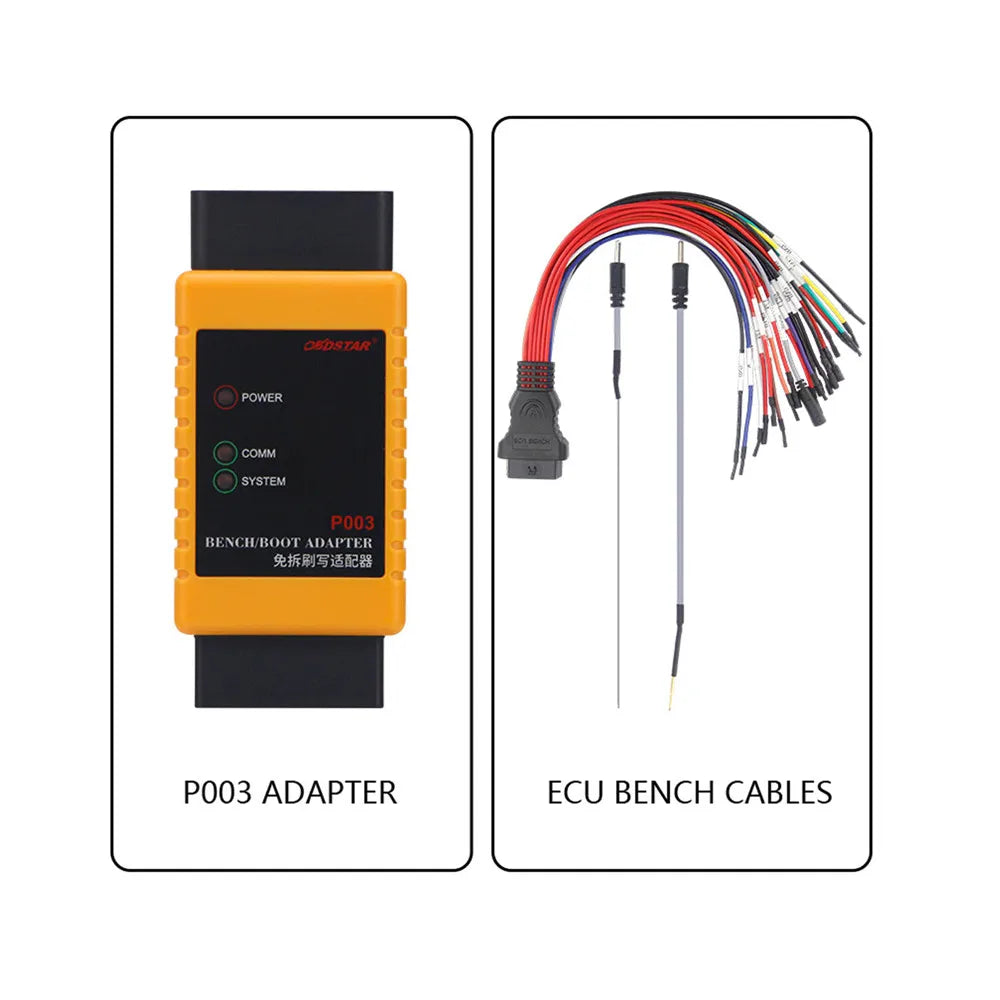 OBDSTAR P003 KIT P003 Adapter with ECU Bench Cables Working With OBDSTAR X300 DP/ X300 DP PLUS/ X300 PRO4/ Key Master DP Blackbox Automotive Diagnostics