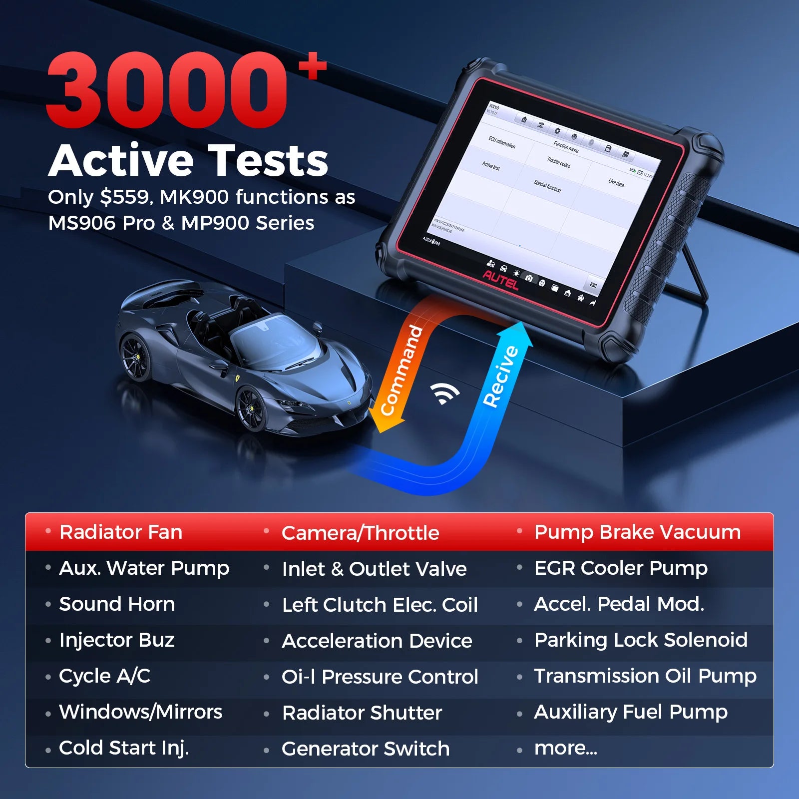 Autel MaxiCOM MK900 Bidirectional Diagnostic Scanner