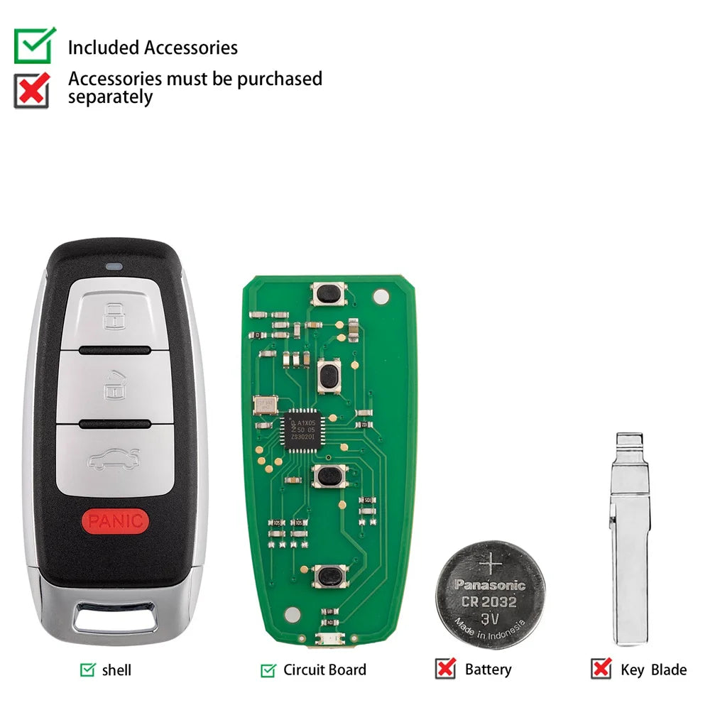 KEYDIY KD ZB08-4 Remote Key — Audi — image 2