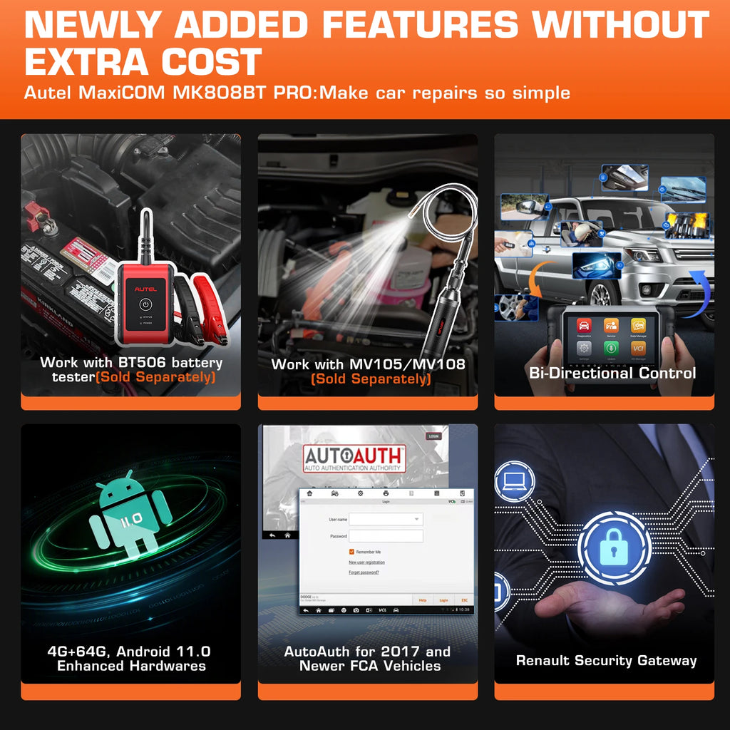 Autel MK808BT PRO Bidirectional Diagnostic Scanner