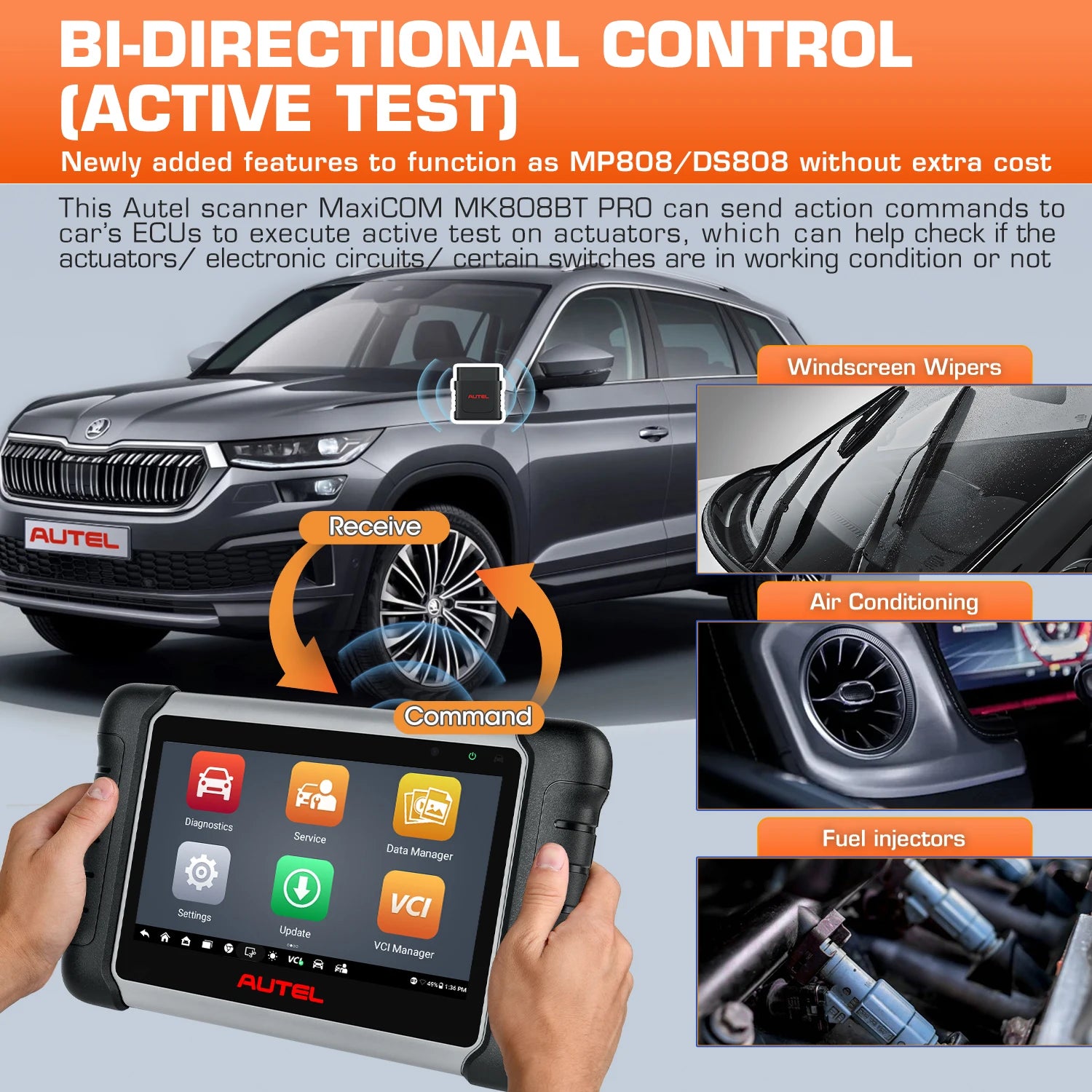 Autel MK808BT PRO Bidirectional Diagnostic Scanner